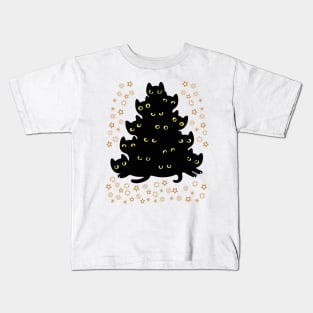 Christmas Tree Cats Kids T-Shirt